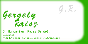 gergely raisz business card